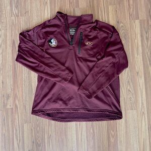 FSU football sports quarter zip-up pullover athletic jacket